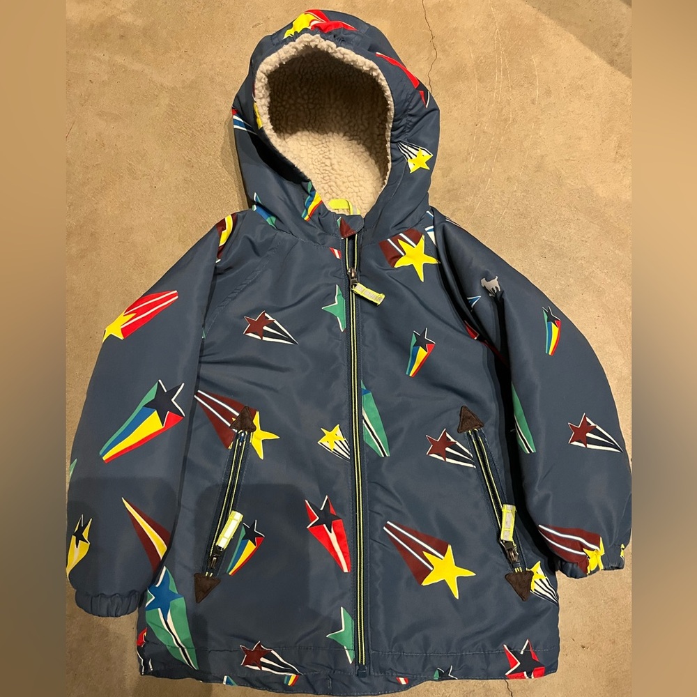 Mini Boden | navy fleece lined jacket